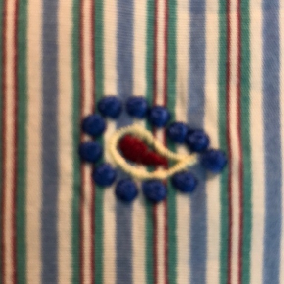 KORET StephanieIISize 2X  Striped Embroidered ButtonDown NoWrinkle Preppy Career - Picture 15 of 16